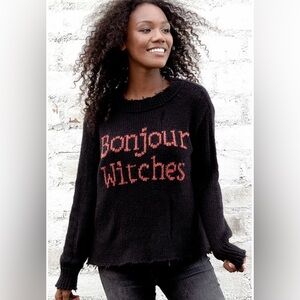 Wooden Ships Bonjour Witches knit top in size small in excellent condition